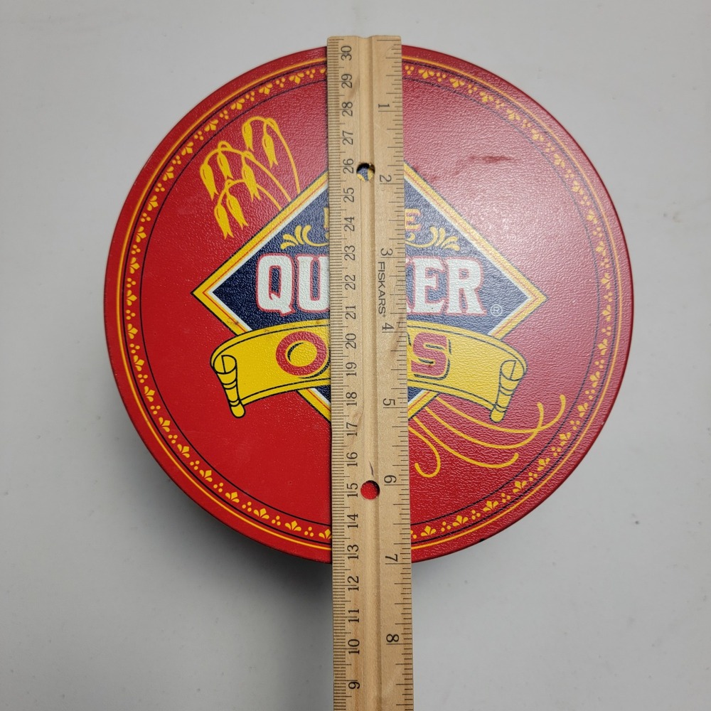 Vintage 1982 Quaker Oats Heritage Cookie Tin Limited Edition Round Container - Picture 11 of 12